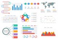 Infographic elements set. Infographics Dashboard template with graph, flow chart, diagram. Business report and presentation design Royalty Free Stock Photo